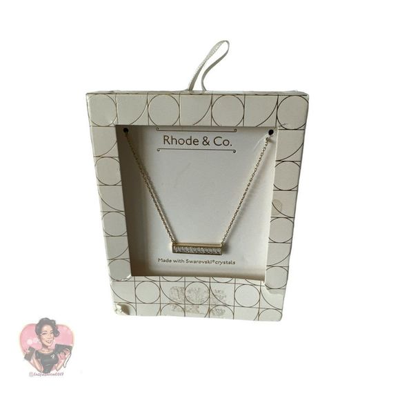 RHODE & CO Crystal Bar Necklace - Picture 2 of 2